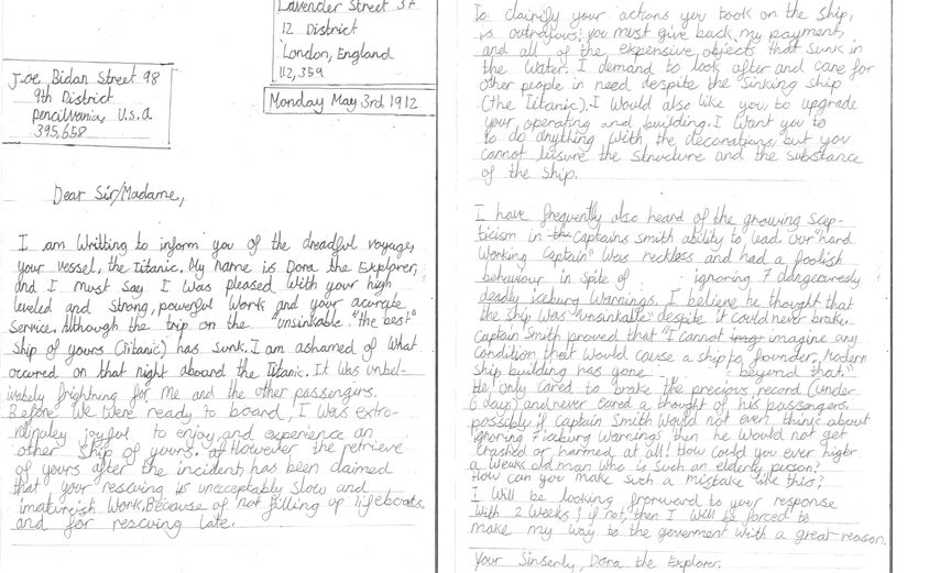 Titanic letters 1