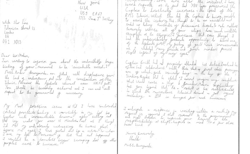 Titanic letters 2